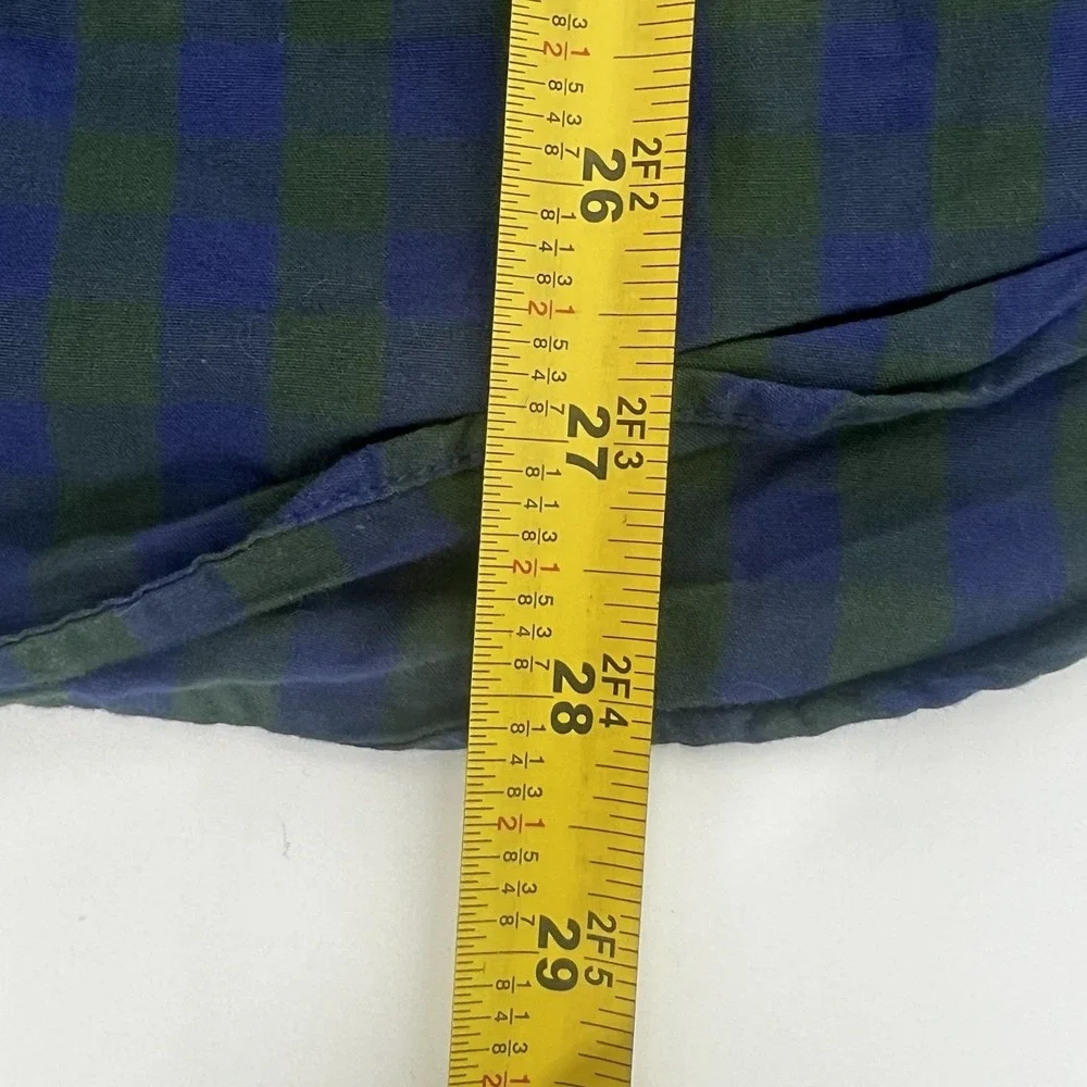 J.Crew Plaid Button-Down Shirt‎ Men's Size M Blue Green  Cotton